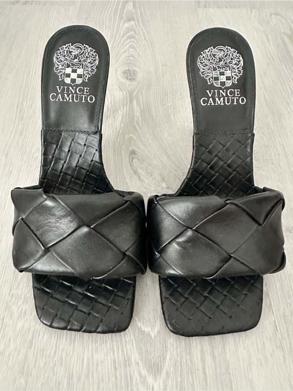 Vince Camuto Braided Leather Slip in Heels